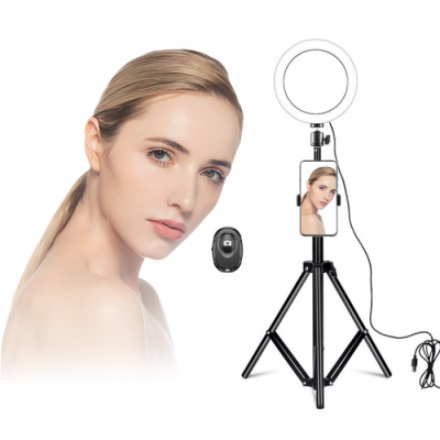 Leadingplus 8 Inch Usb Connect Makeup Selfie Live Led Circle Ring Light With Tripod Stand For Tik Tok